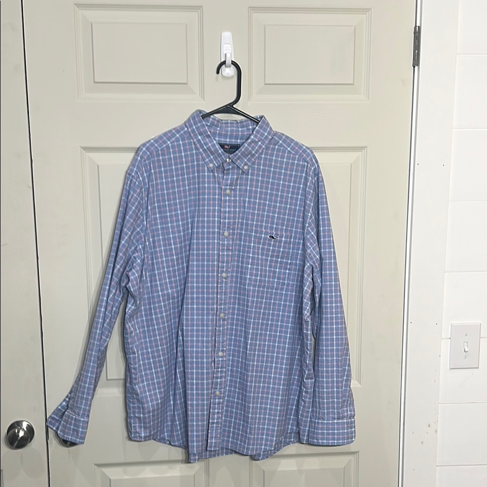Vineyard Vines Blue Casual Button Down Shirt